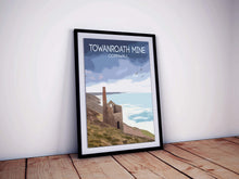 Load image into Gallery viewer, Seaside Poster of Towanroath Mine, Cornwall art Prints for Sale, Wheal Coates wall art Home Decor Gifts - SCoellPhotography
