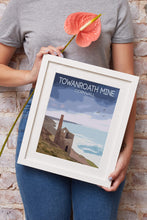 Load image into Gallery viewer, Seaside Poster of Towanroath Mine, Cornwall art Prints for Sale, Wheal Coates wall art Home Decor Gifts - SCoellPhotography
