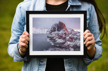 Load image into Gallery viewer, Scandinavian Print of Hamnoy | Lofoten Island Mountain Photography for Sale - Home Decor - Sebastien Coell Photography
