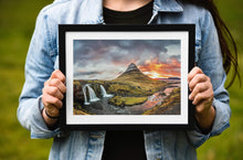 Load image into Gallery viewer, Icelandic Print of Kirkjufell | Kirkjufellsfoss Mountain Photos, Scandinavian art Decor Gifts - Sebastien Coell Photography
