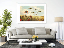 Load image into Gallery viewer, Aviation Art | British RAF WW2 Spitfire Wall Art, Poppy Field Flower Photography - Sebastien Coell Photography
