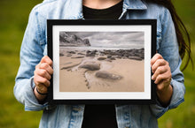 Load image into Gallery viewer, Scandinavian art of Unstad Bay, Lofoten Islands art for Sale, Seascape Photography Home Decor Gifts - Sebastien Coell Photography
