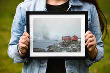 Load image into Gallery viewer, Red Hut Prints of Hamnoy | Lofoten Island Fishermans cottage art - Home Decor Prints - Sebastien Coell Photography
