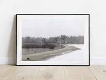 Load image into Gallery viewer, Fine art Print of Stover Country Park, Frozen Lake Photography, Devon Landscape Photography for Sale and Winter wall art Home Decor Gifts - SCoellPhotography
