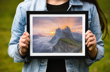 Load image into Gallery viewer, Mountain Photography of Seceda | Dolomites art For Sale, Italy Prints - Home Decor Gifts - Sebastien Coell Photography
