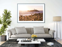 Load image into Gallery viewer, Cornwall prints | Godrevy Lighthouse wall art, Cornish Wildflower Seascape - Home Decor - Sebastien Coell Photography
